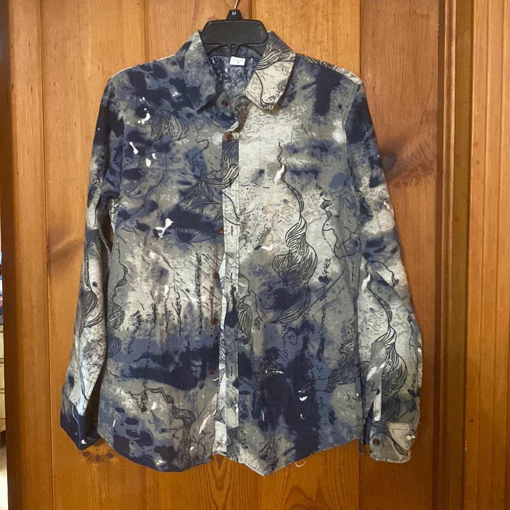 Unbranded Stylish Design Button-Down Shirt Size M